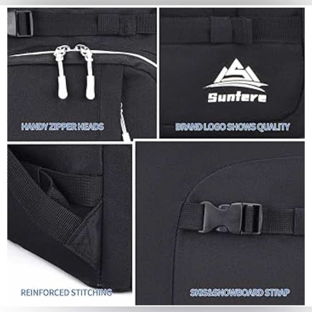 NWT Ski Boot Bag Black Cooler Backpack 50L Waterproof, AVAILABLE IN MULTI COLORS - Picture 10 of 13
